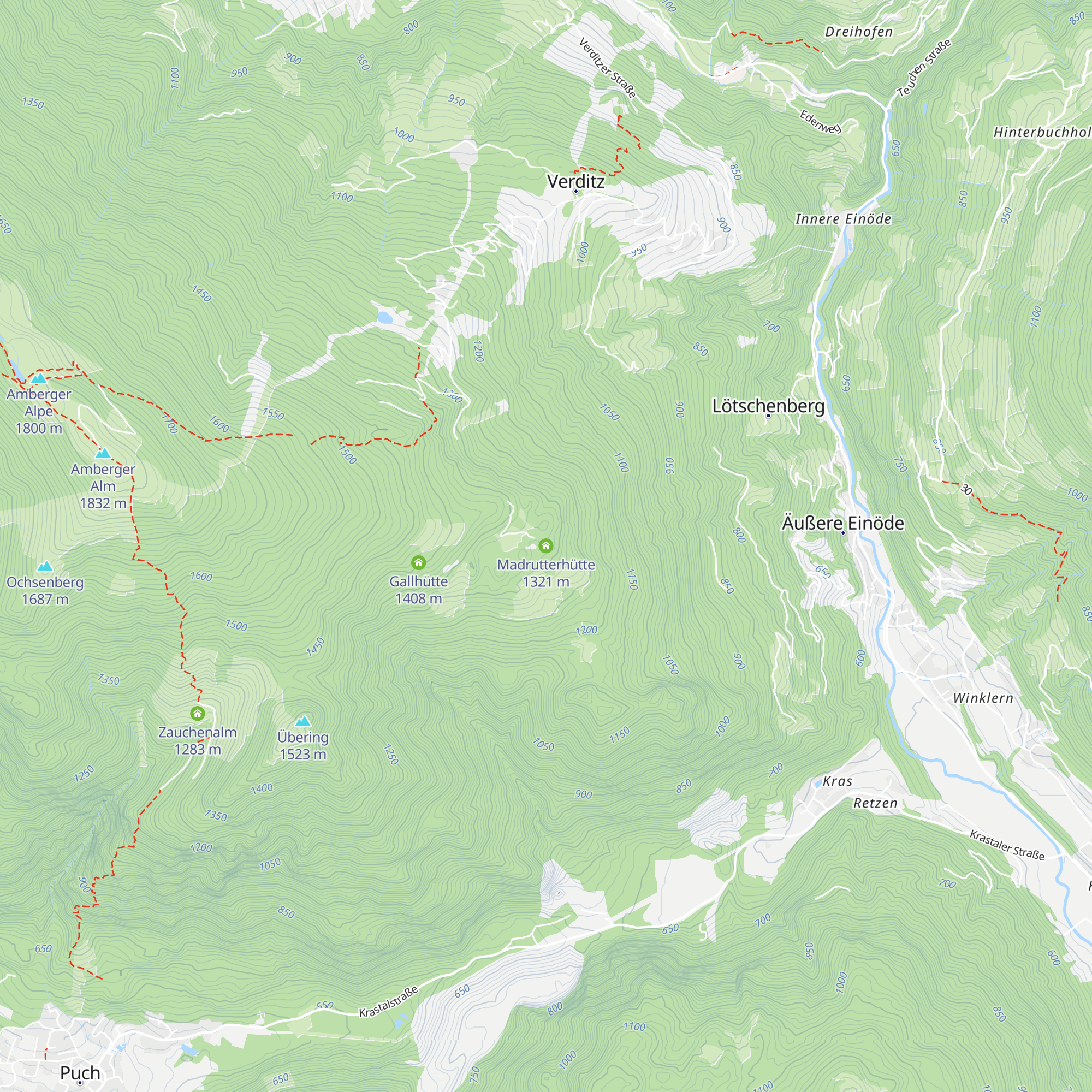 Madrutterhütte map