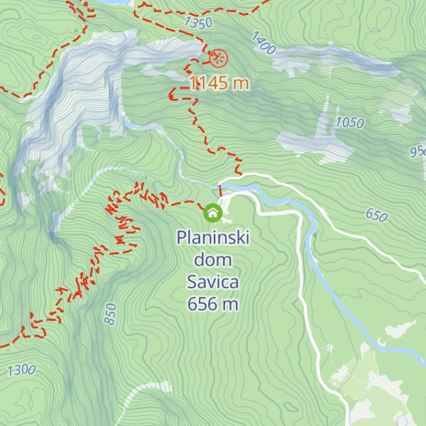 Map of Planinski dom Savica