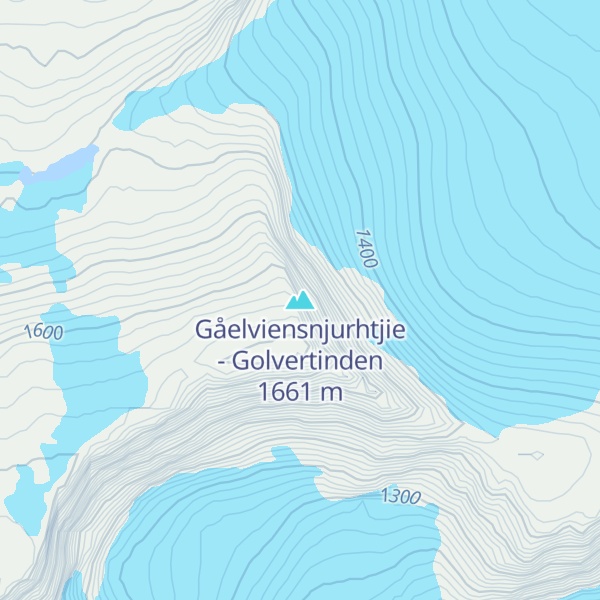 Map of Gåelviensnjurhtjie - Golvertinden