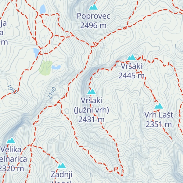 Map of Vršaki (Južni vrh)