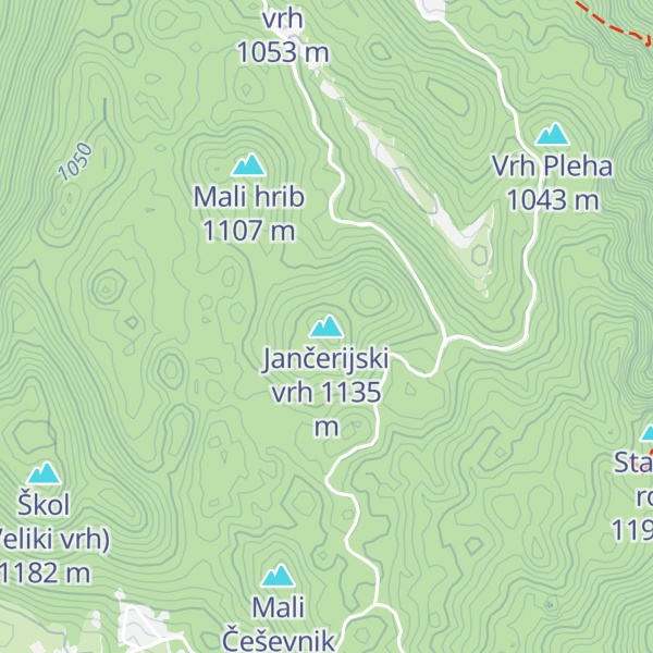 Map of Jančerijski vrh