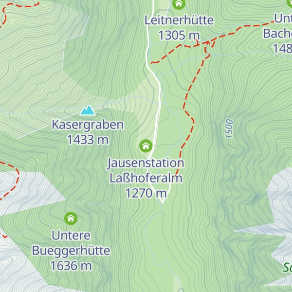 Map of Jausenstation Laßhoferalm