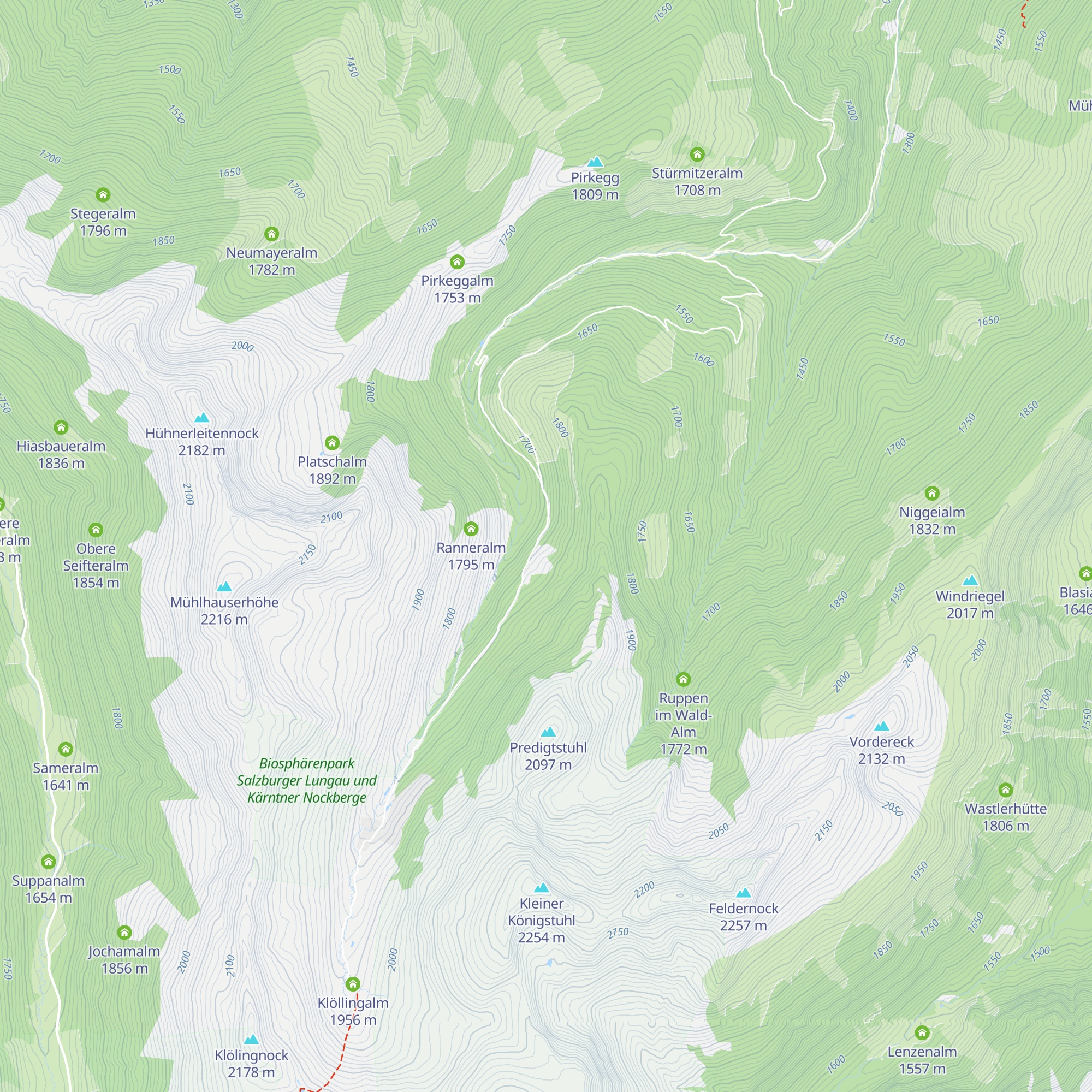 Ruppenalm map