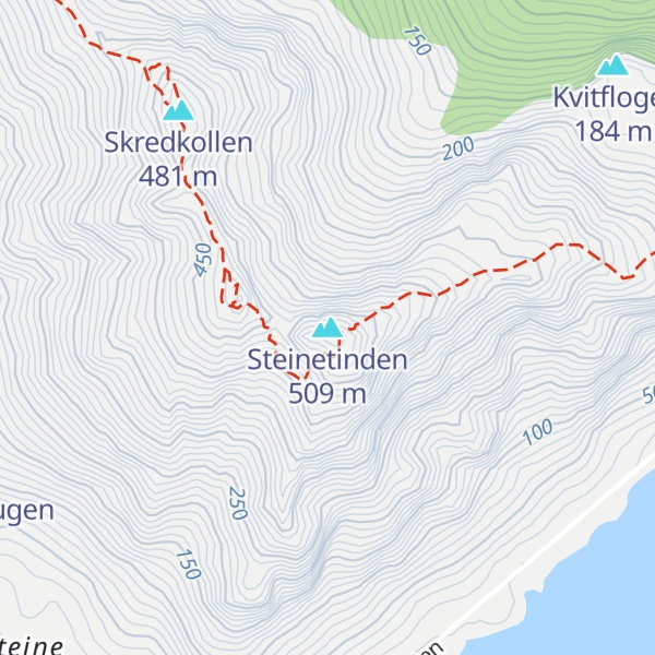 Map of Steinetinden