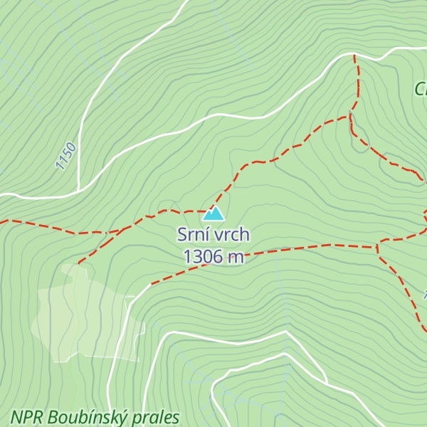 Map of Srní vrch