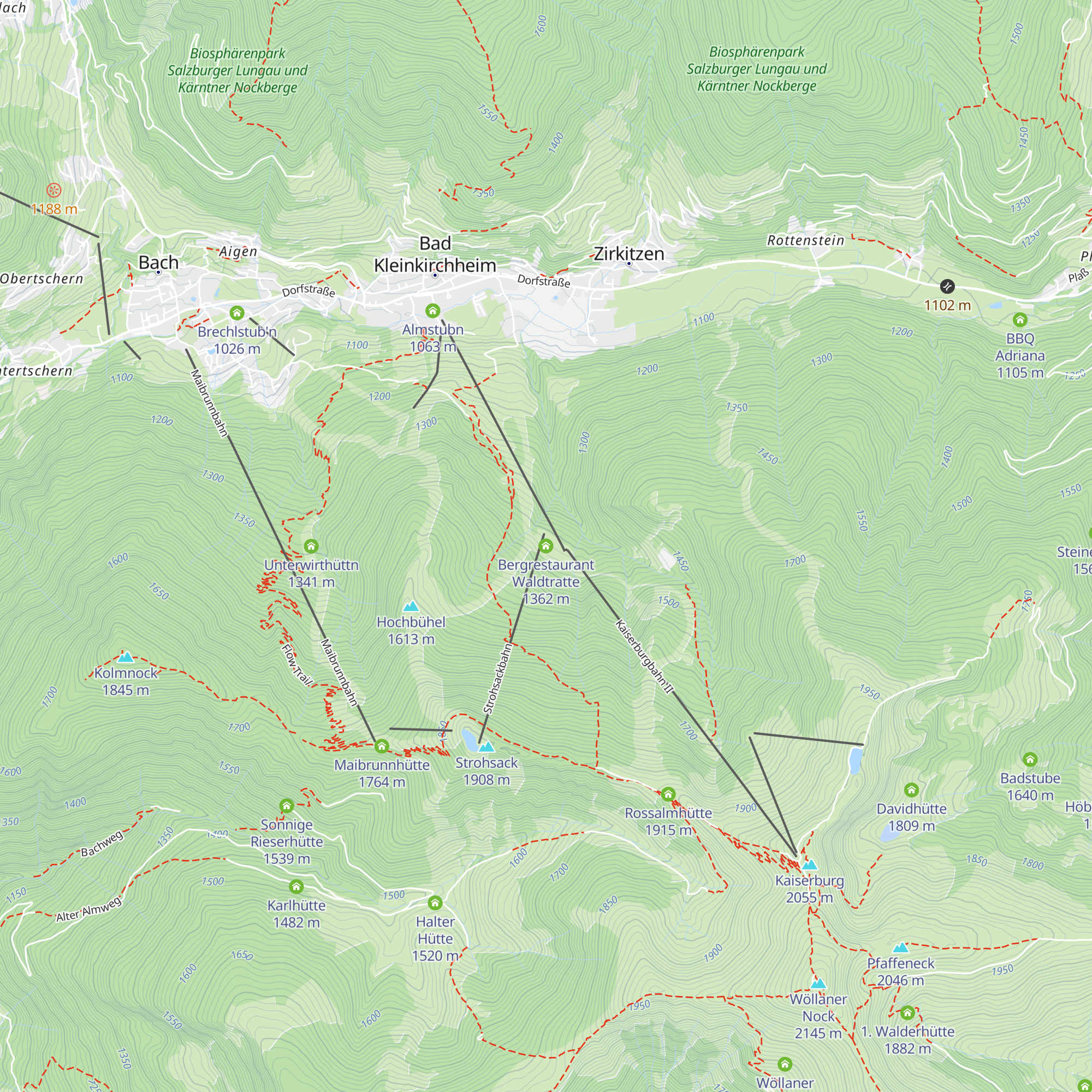 Bergrestaurant Waldtratte map