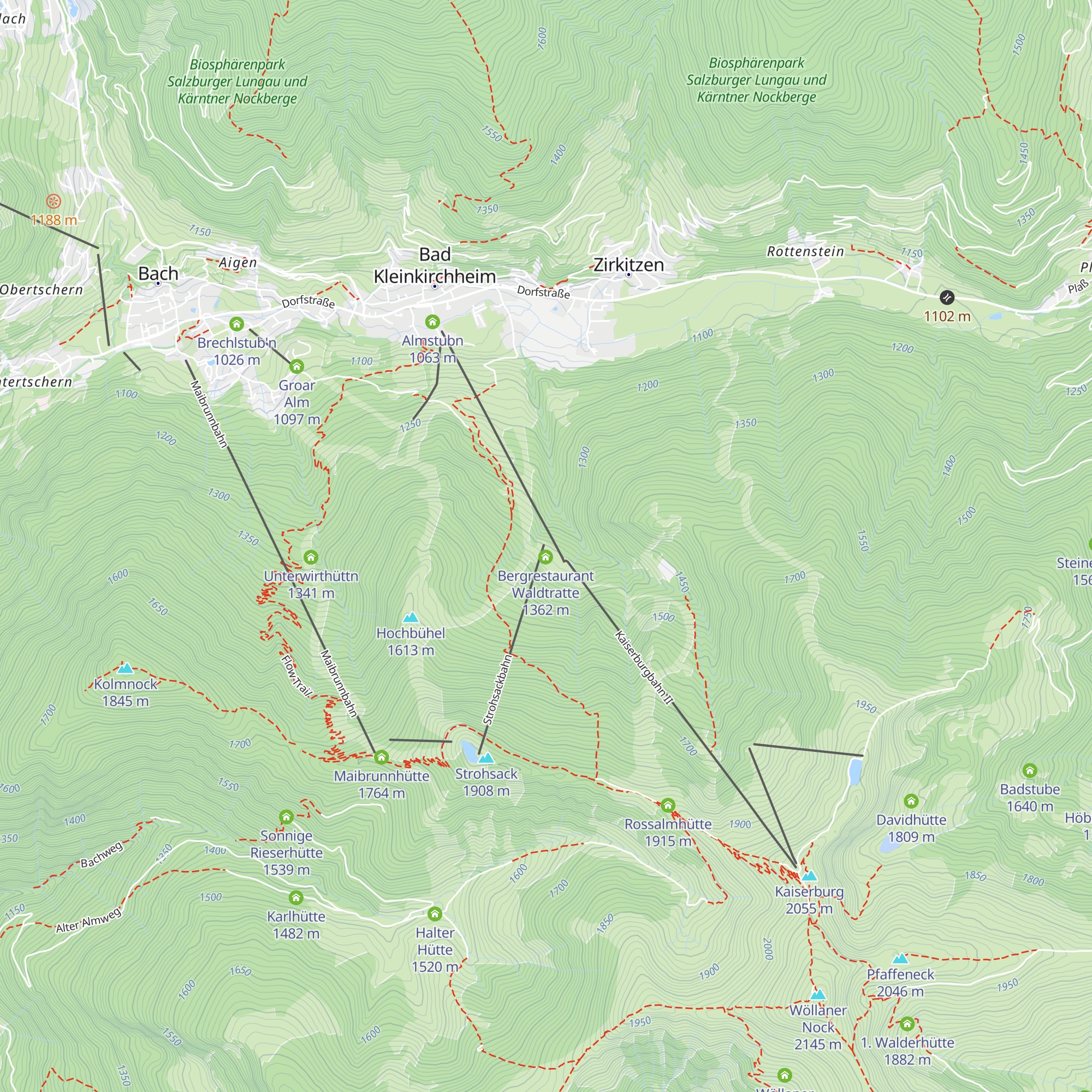 Strohsackhütte map