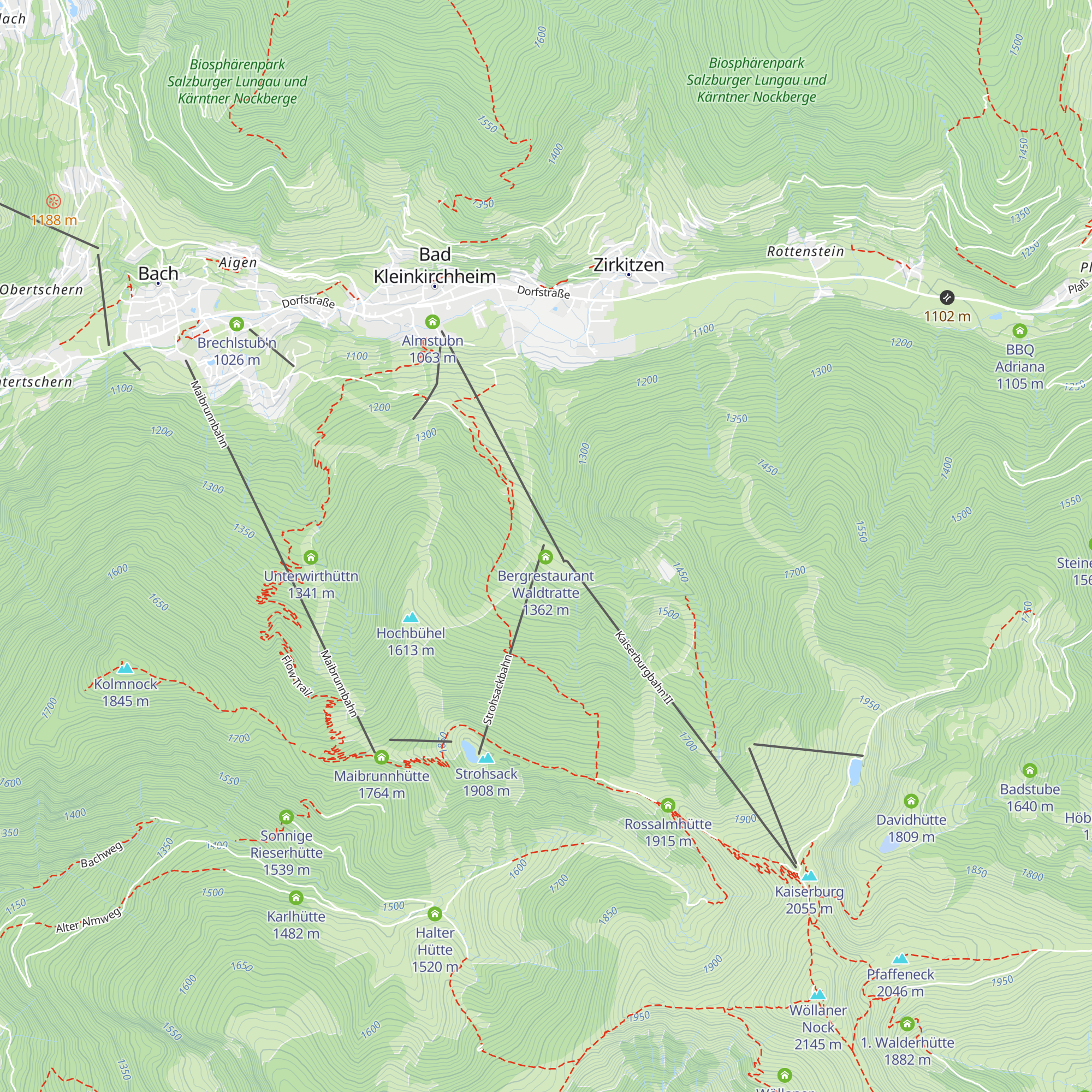 Strohsackhütte map
