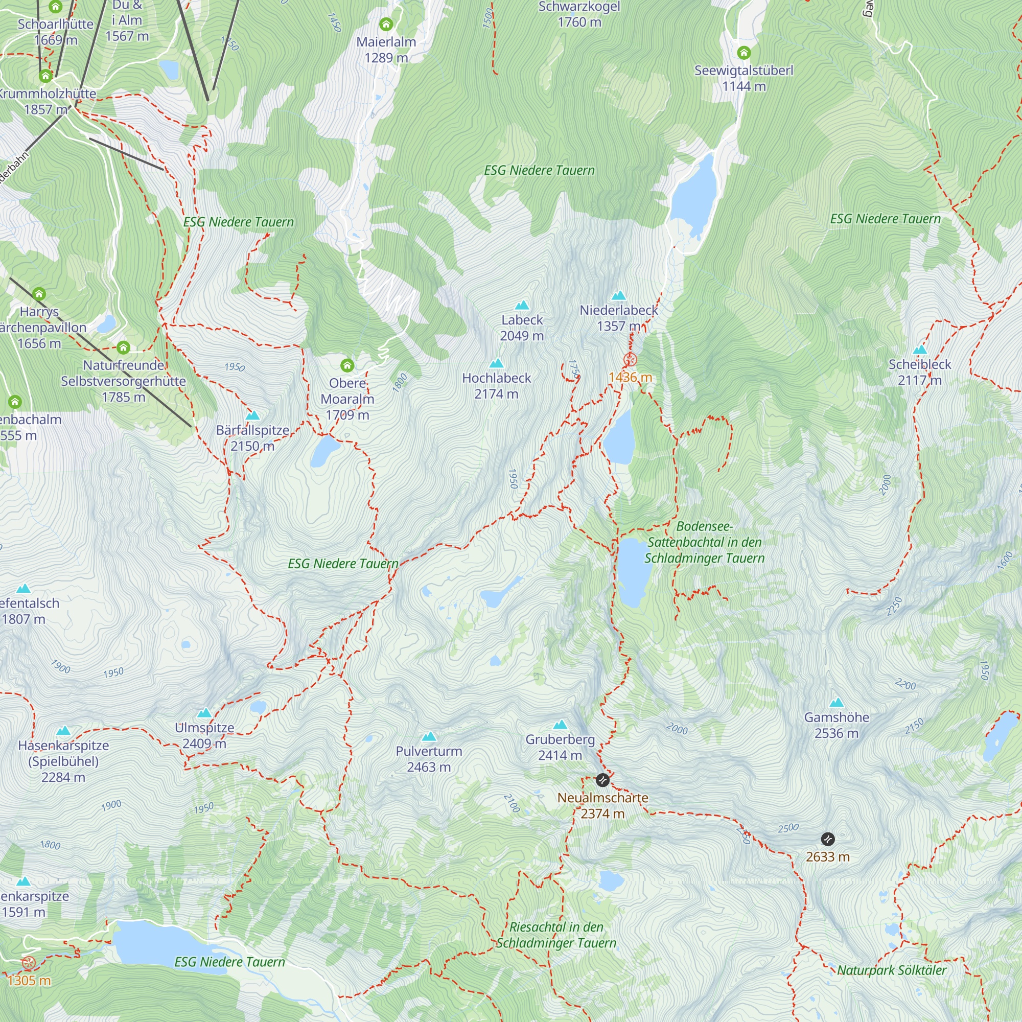 Sepp Fink Hütte map