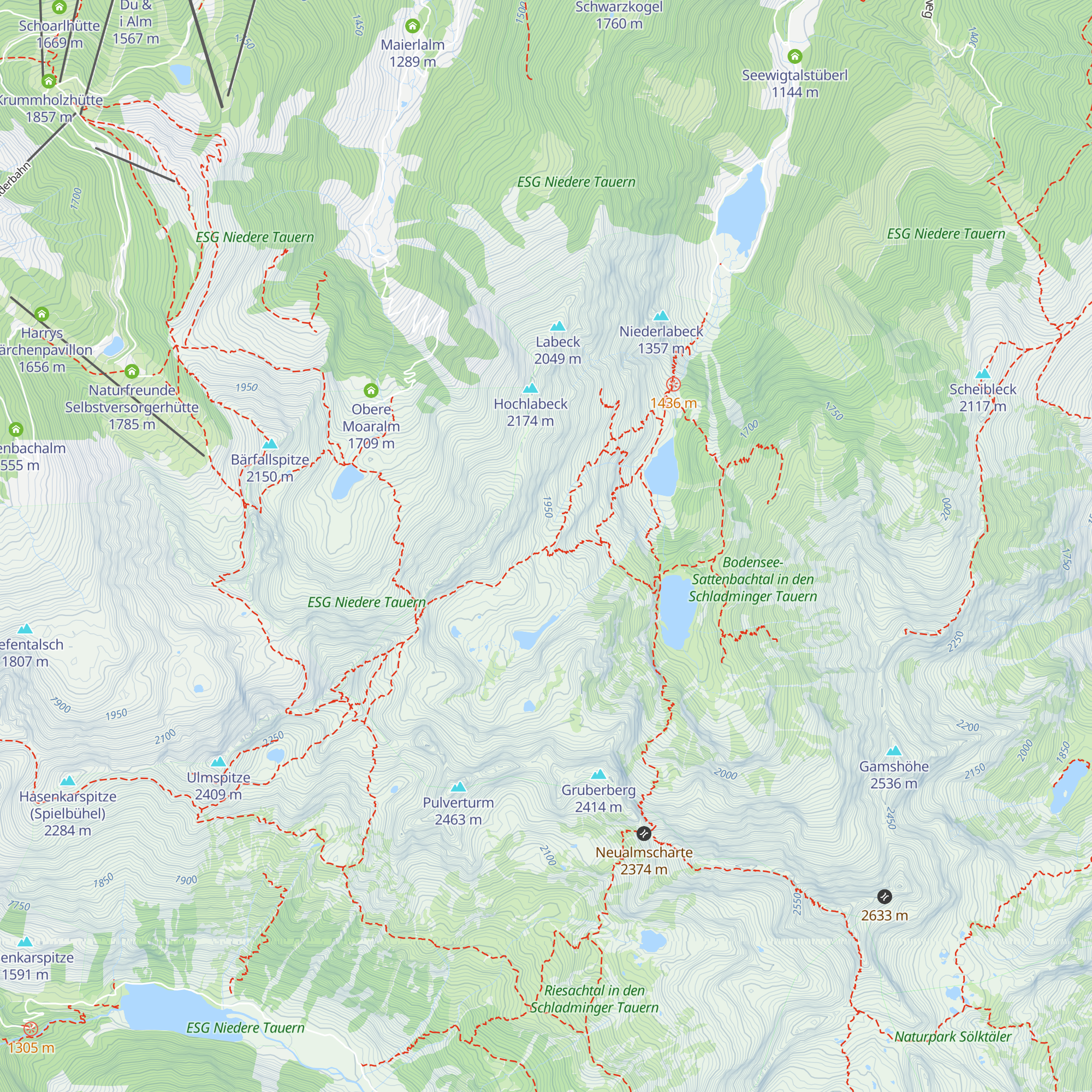Sepp Fink Hütte map