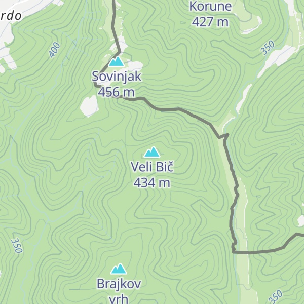 Map of Veli Bič