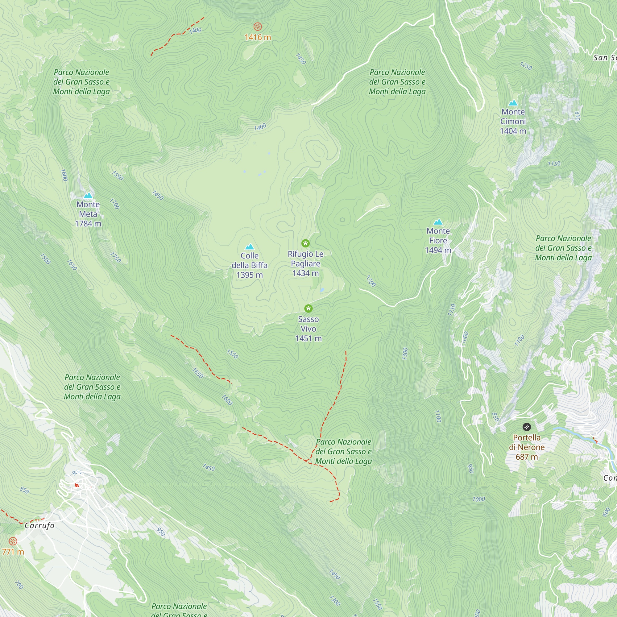 Sasso Vivo map