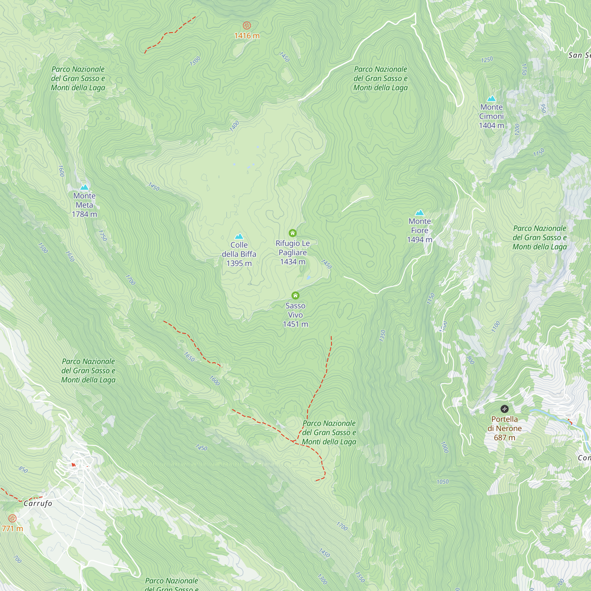 Sasso Vivo map