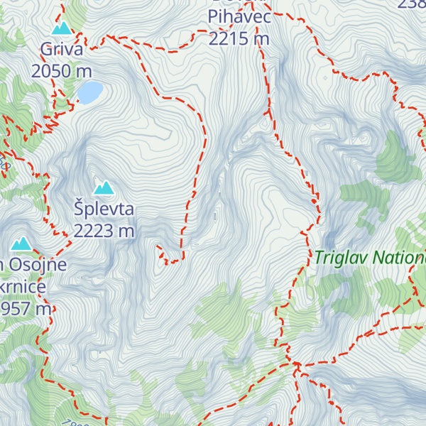 Map of Vrh nad Kamnom