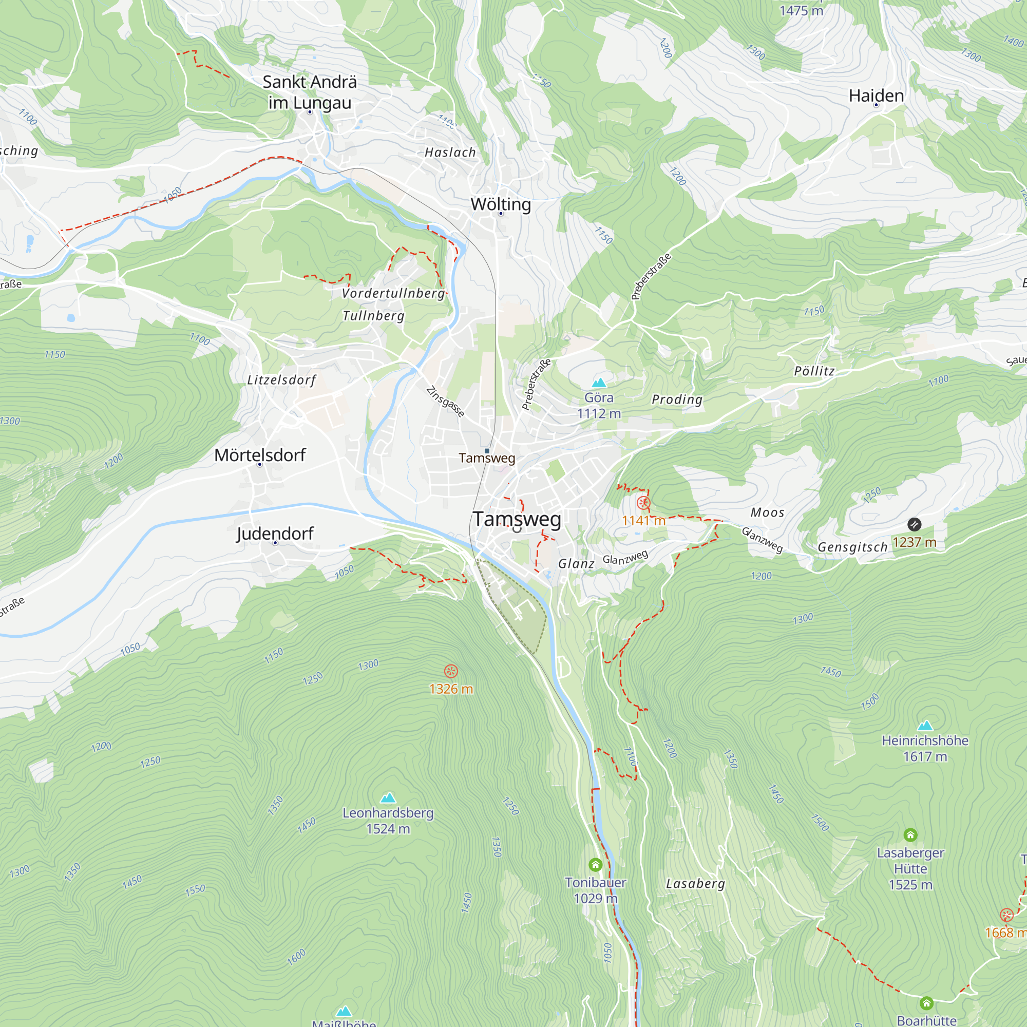 Tourismus Lungau map