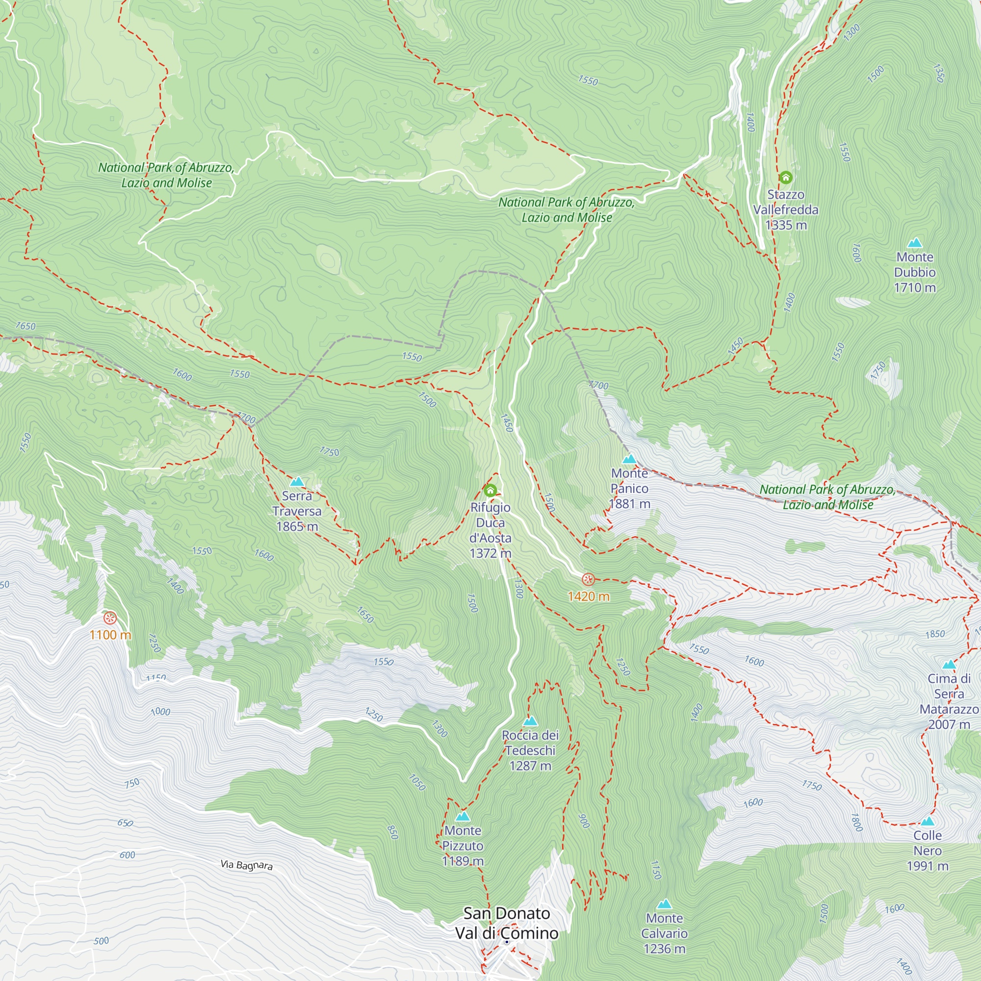 Rifugio Duca d'Aosta map