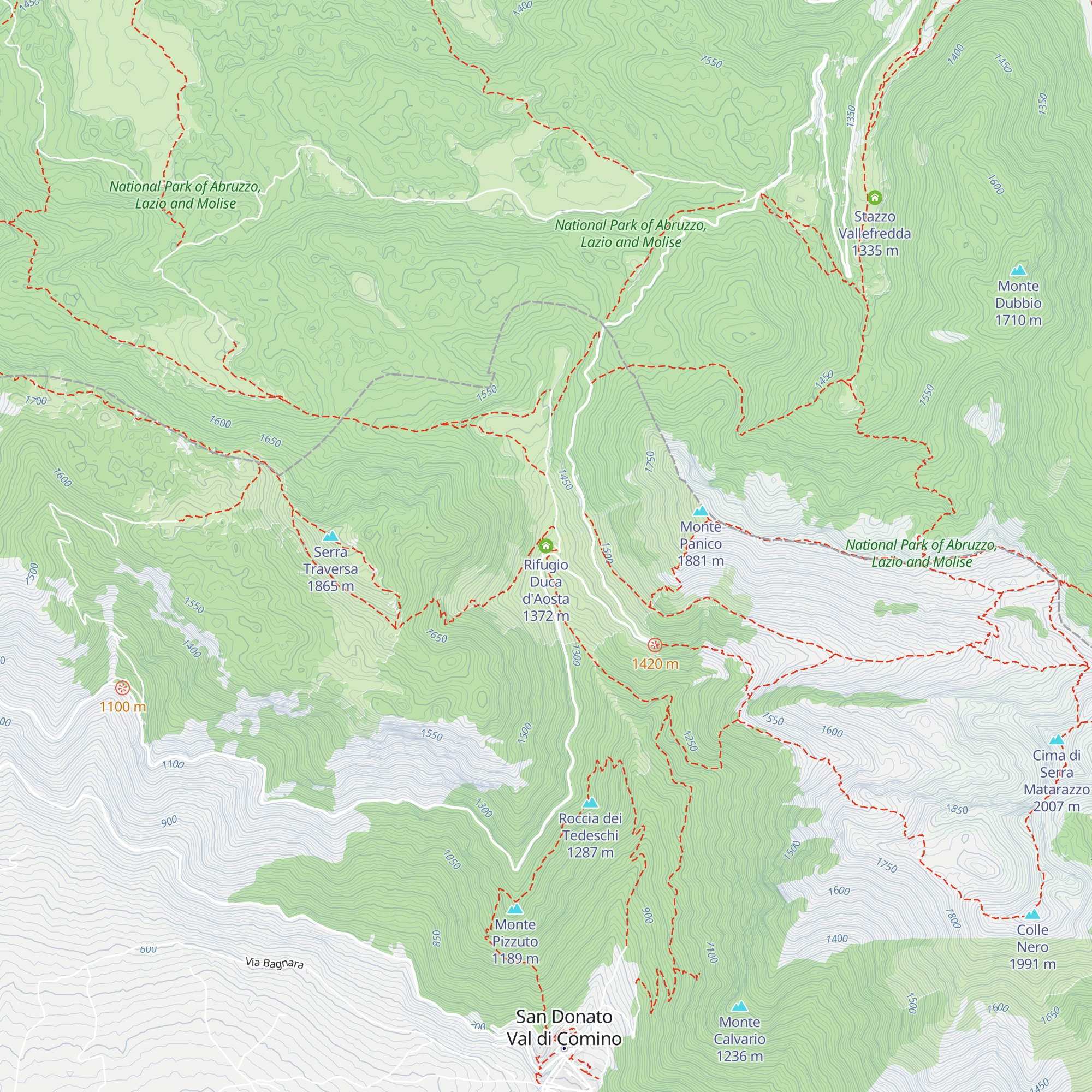 Rifugio Duca d'Aosta map