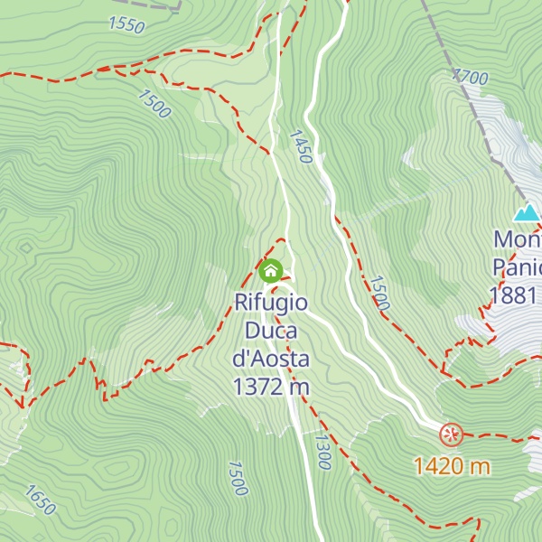 Map of Rifugio Duca d'Aosta