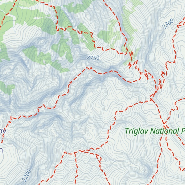 Map of Glava za Žlebom