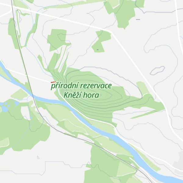 Map of Kněží hora