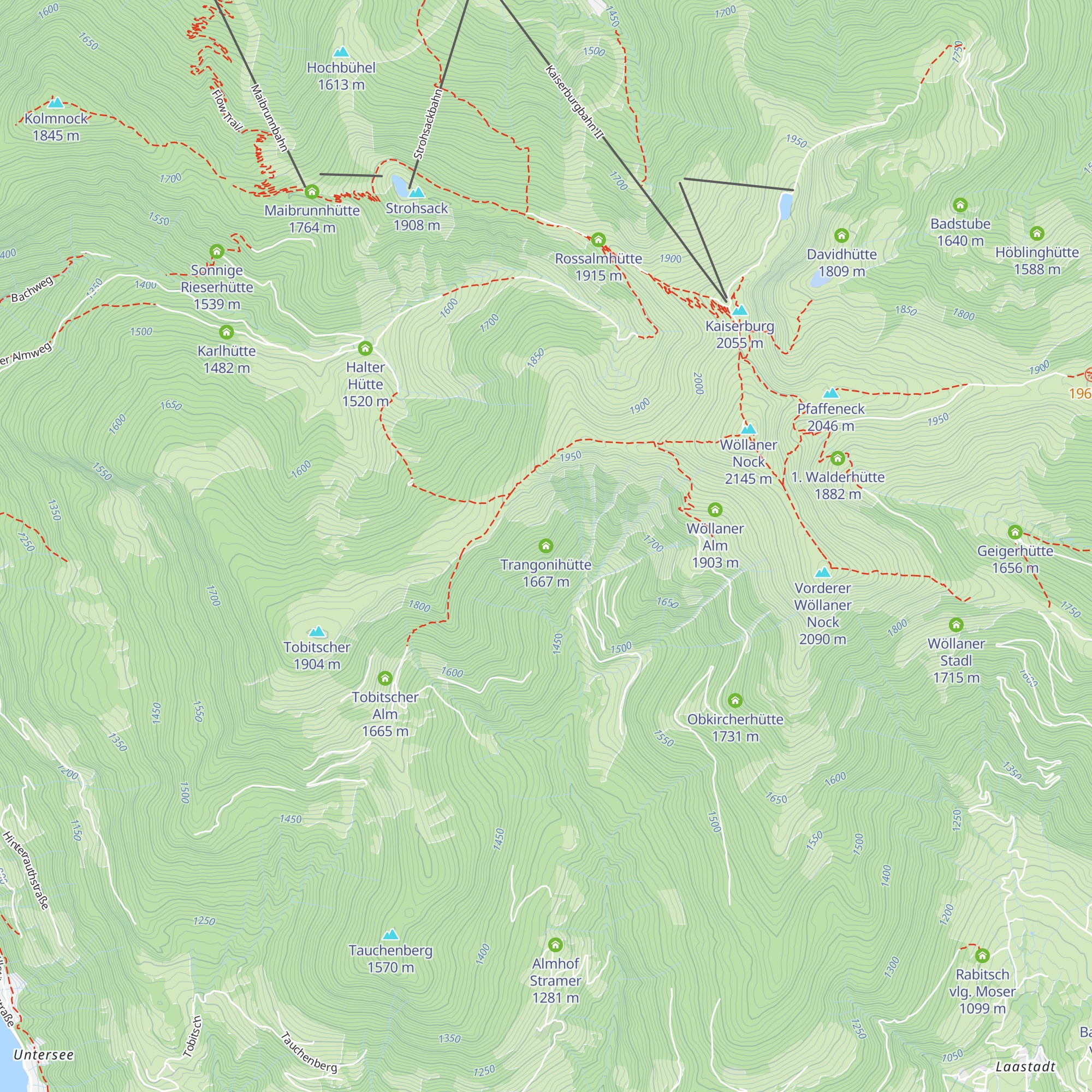 Trangonihütte map