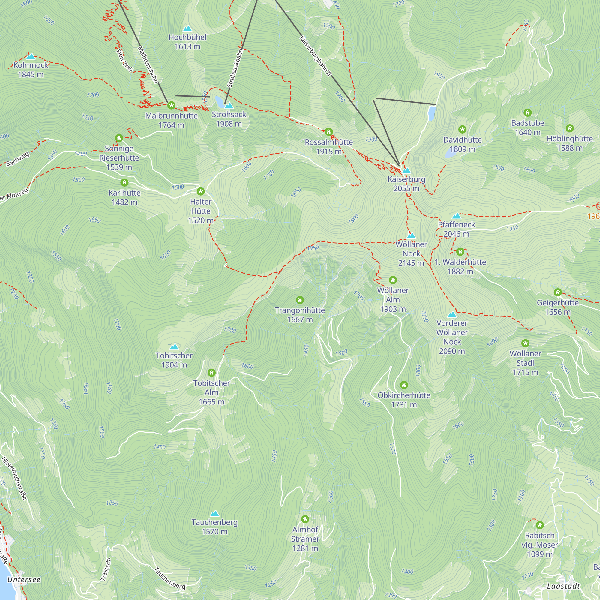 Trangonihütte map
