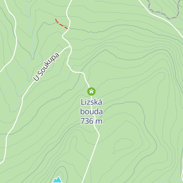 Map of Lizská bouda