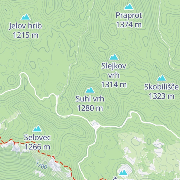 Map of Suhi vrh