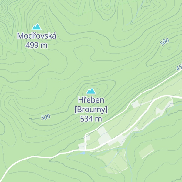 Map of Hřeben [Broumy]