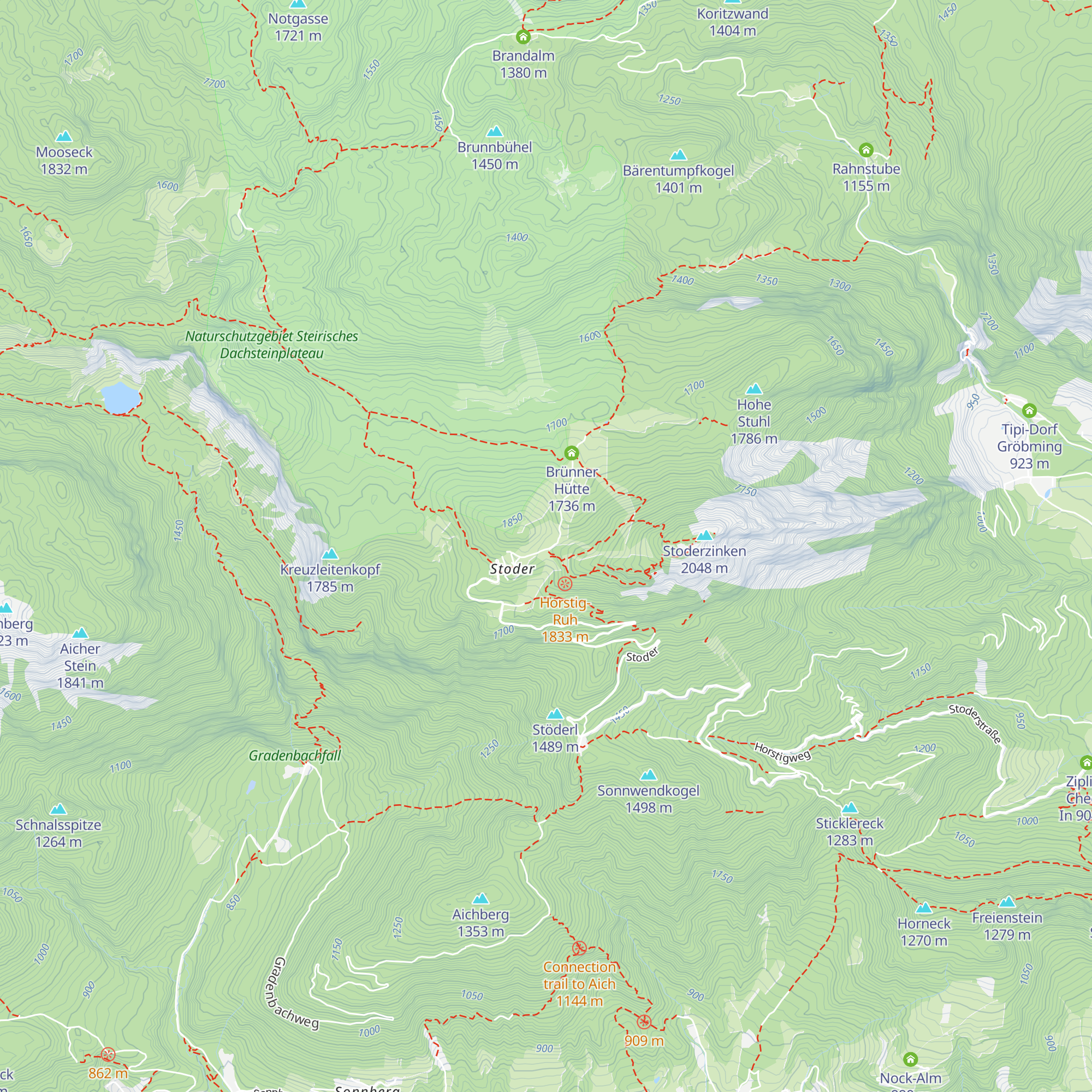 Stoderhütte map