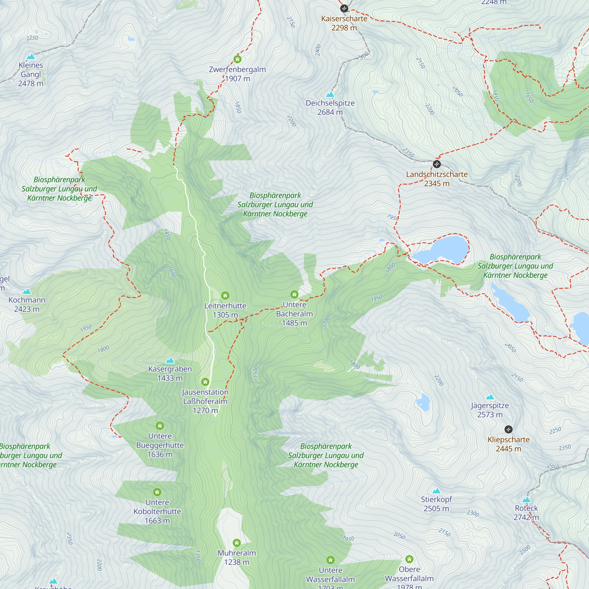 Untere Bacheralm map
