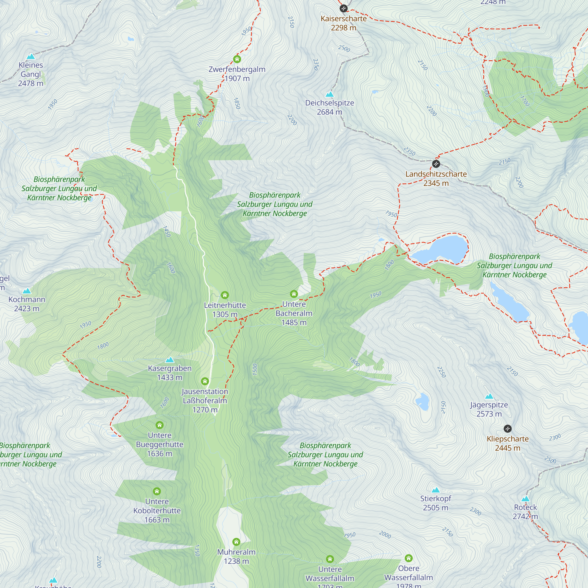 Untere Bacheralm map
