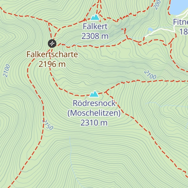 Map of Rödresnock (Moschelitzen)