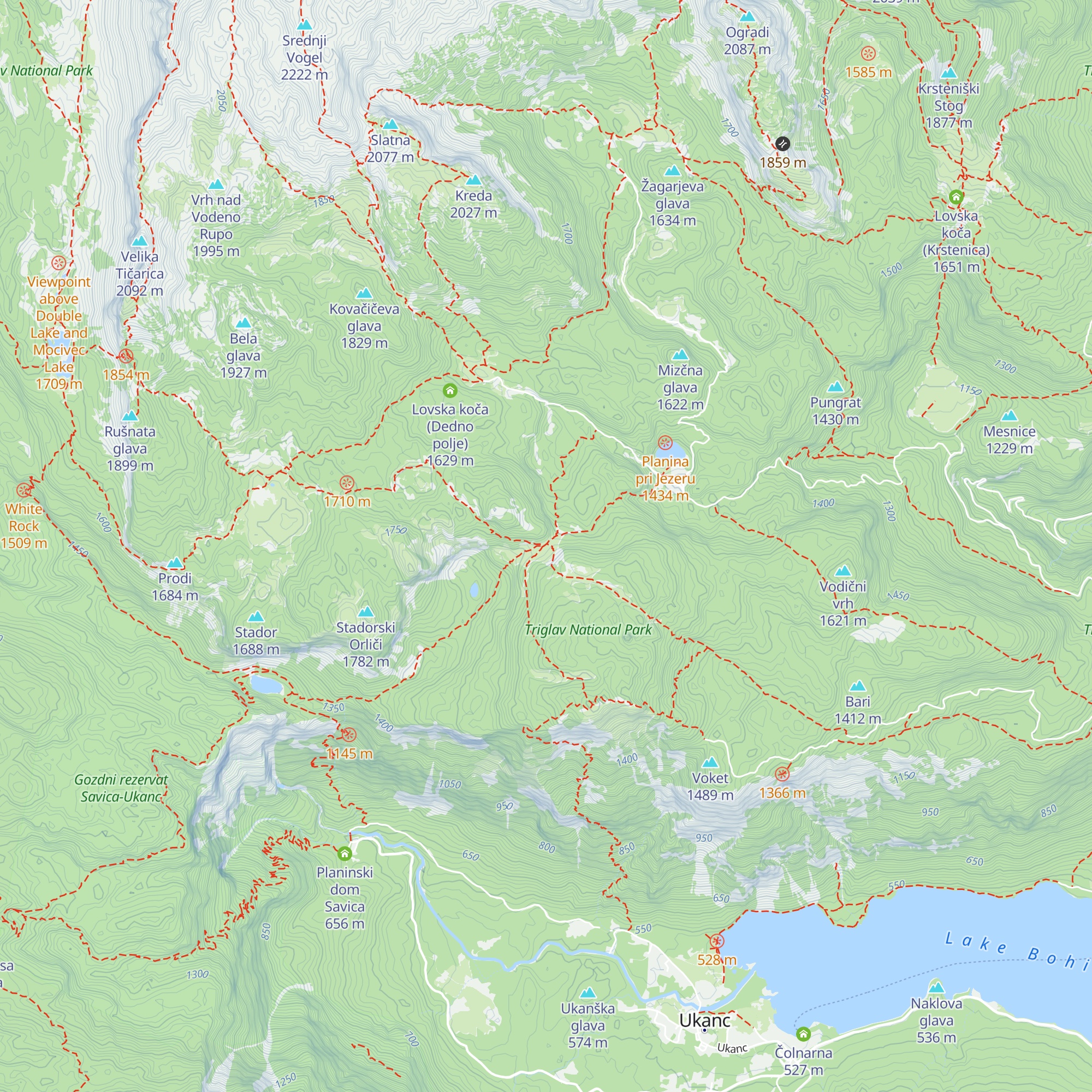 Bregarjevo Shelter map