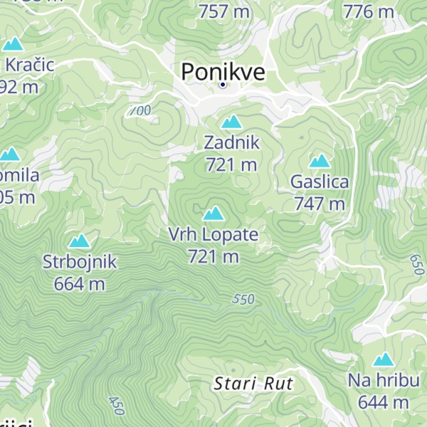 Map of Vrh Lopate
