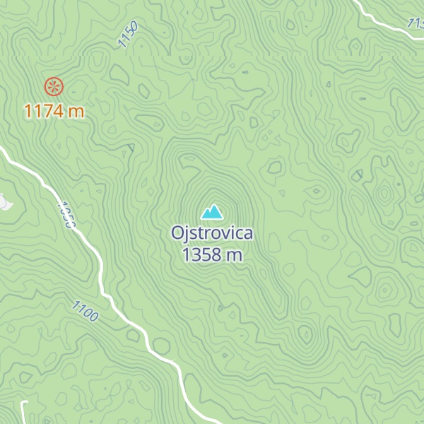 Map of Ojstrovica