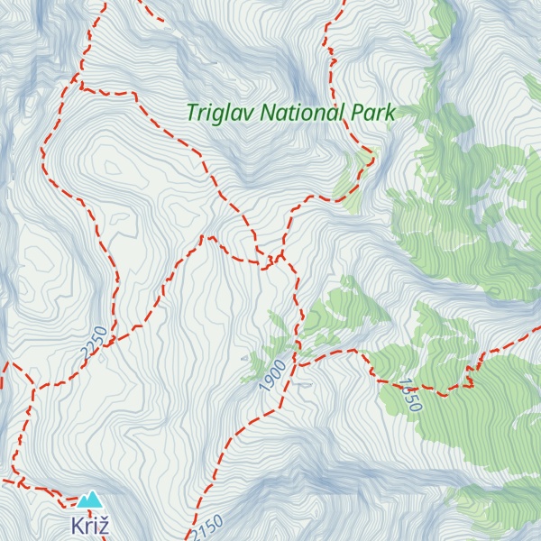 Map of Bivak IV. Na rušju