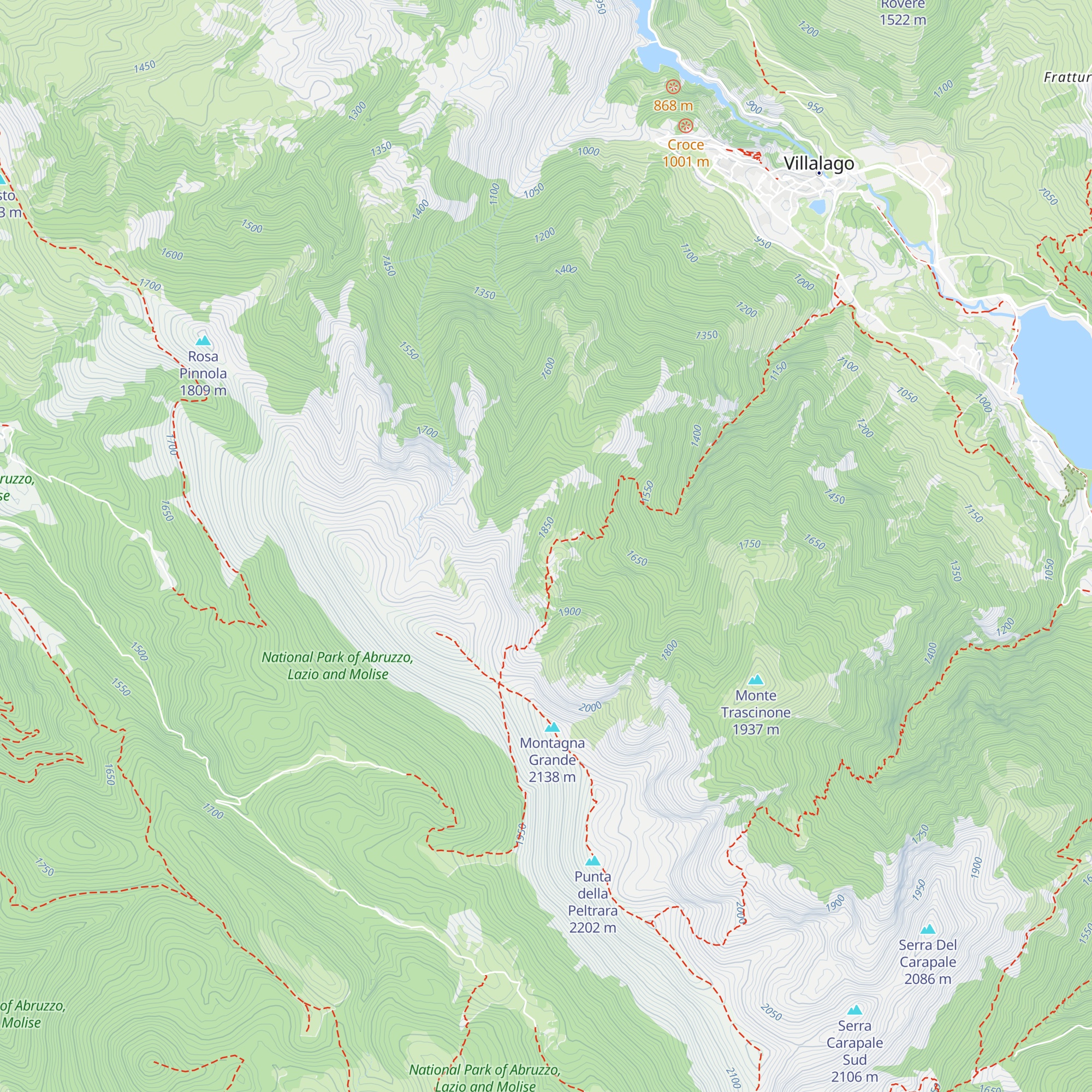 Rifugio Stazzo Montagna Grande map