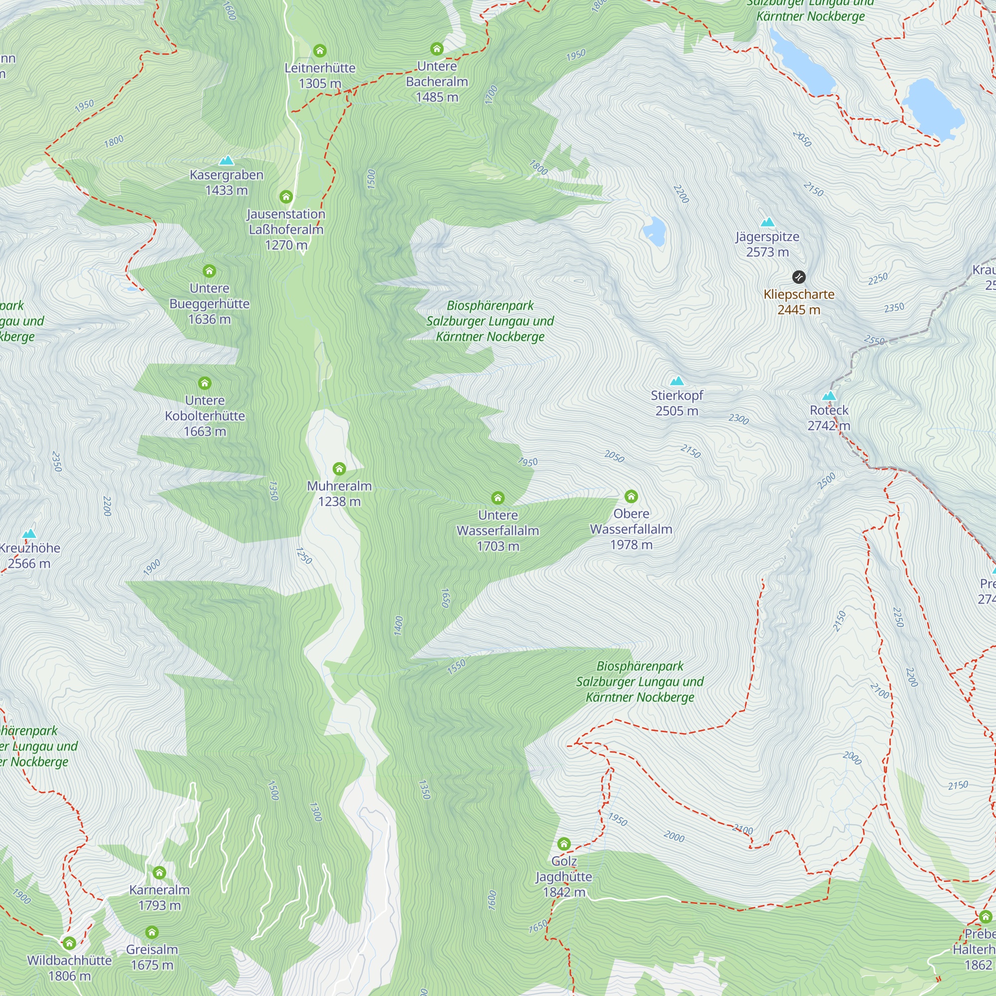 Untere Wasserfallalm map