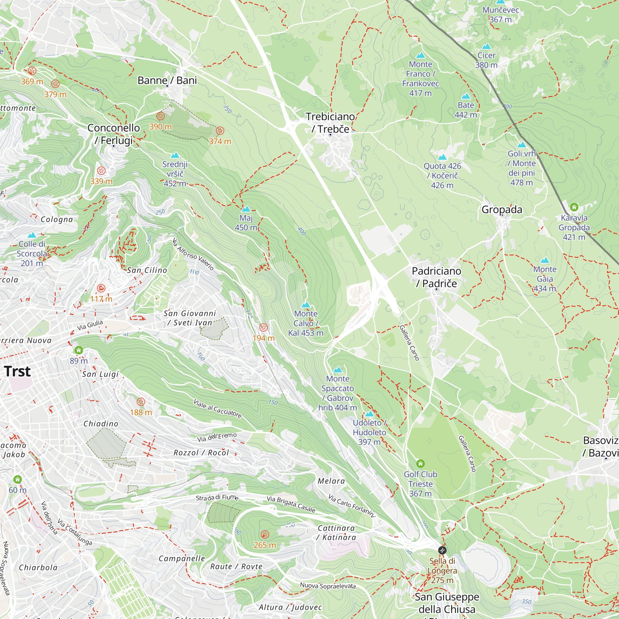 ACEGAT - Servizio Acqua - Serbatoio di M. Calvo map