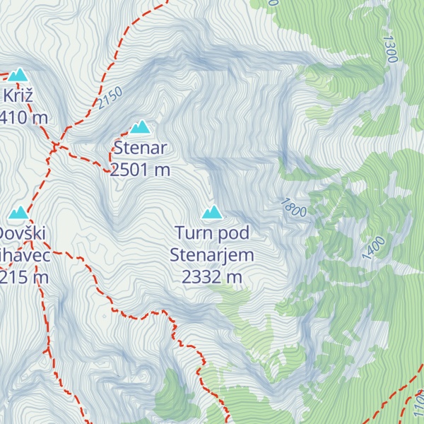 Map of Turn pod Stenarjem