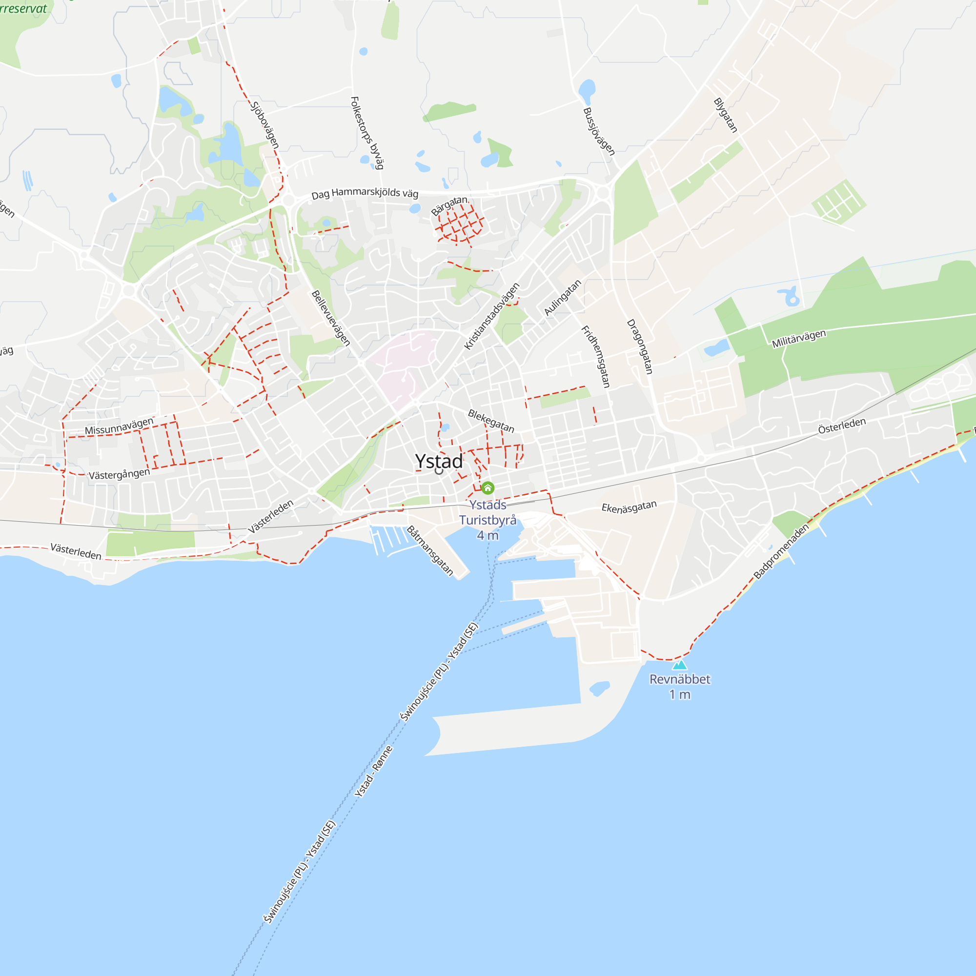 Ystads Turistbyrå map