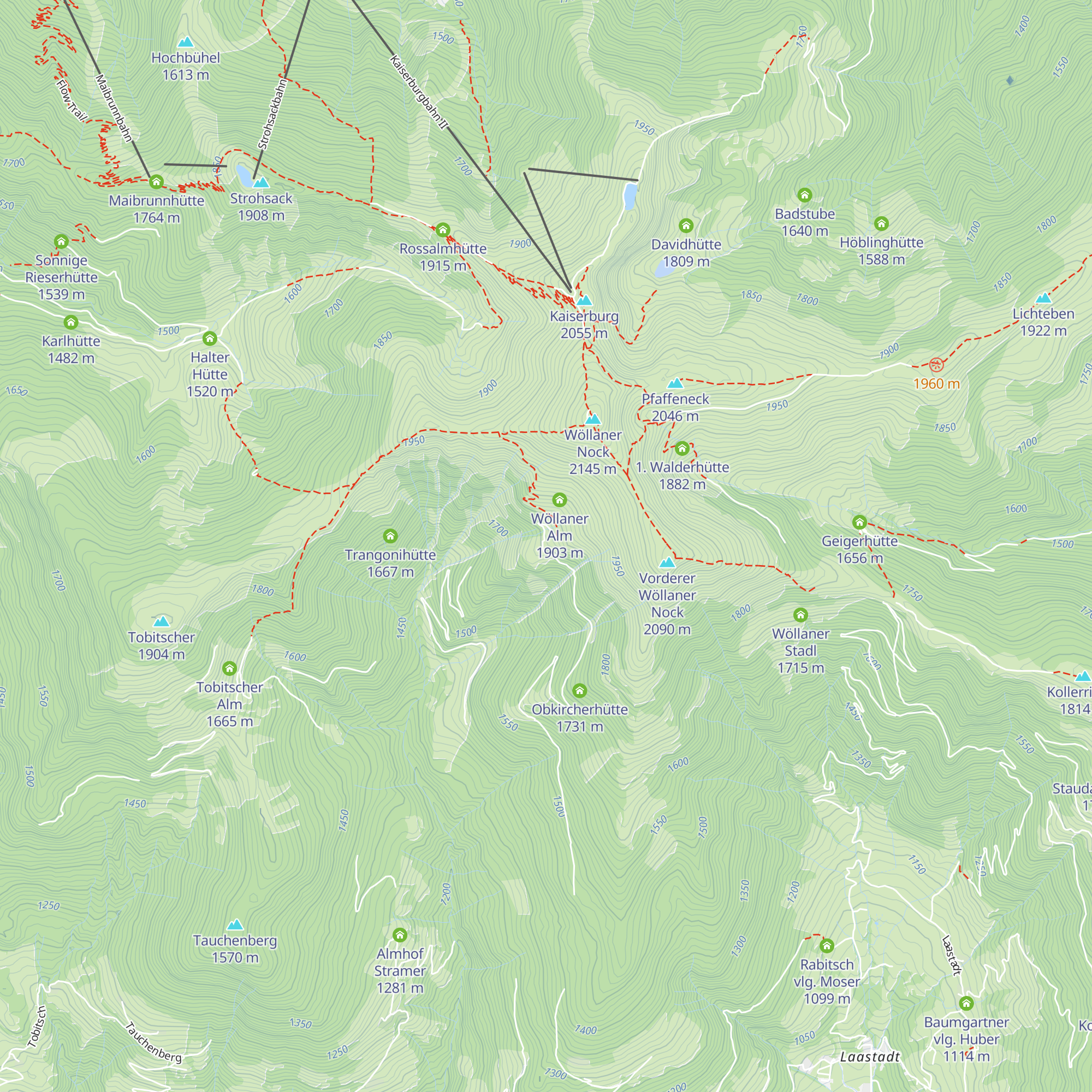 Hinterer Wöllaner Almstall map