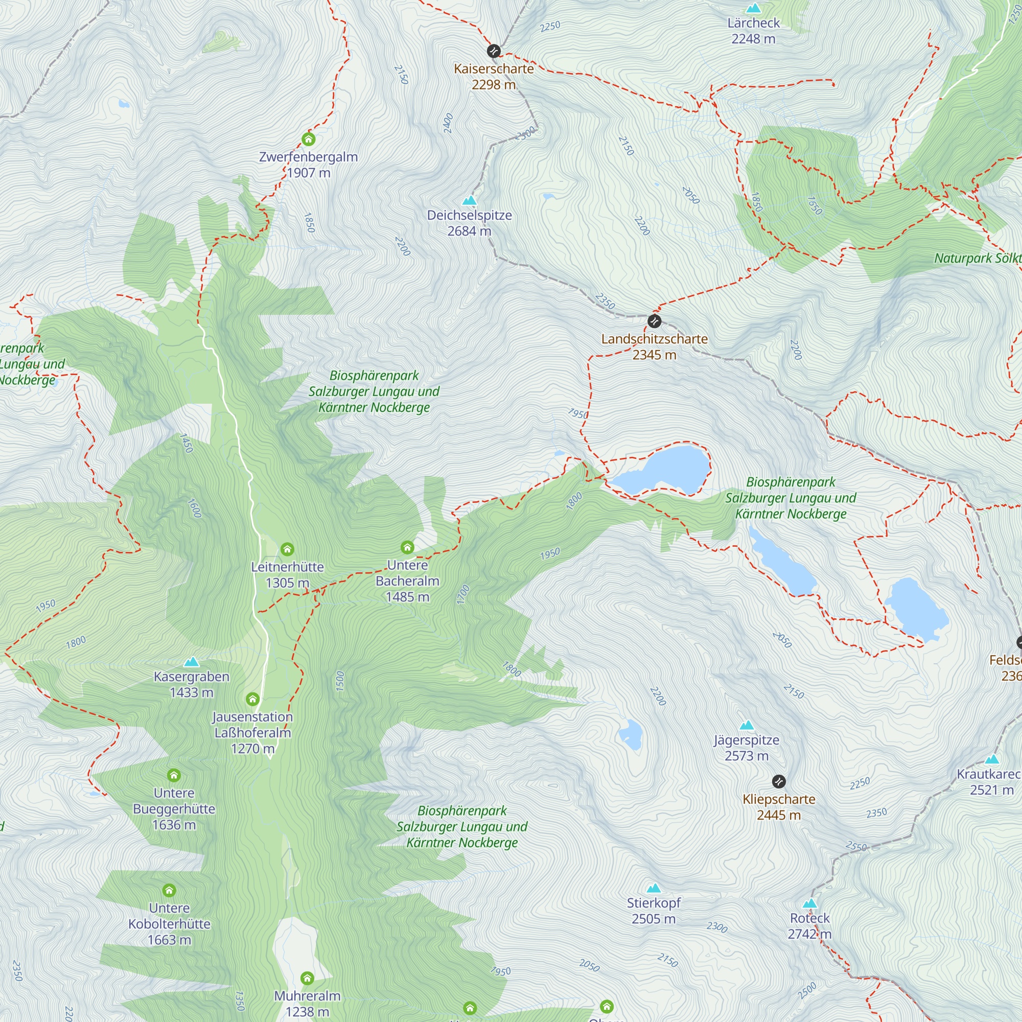 Obere Bacheralm map