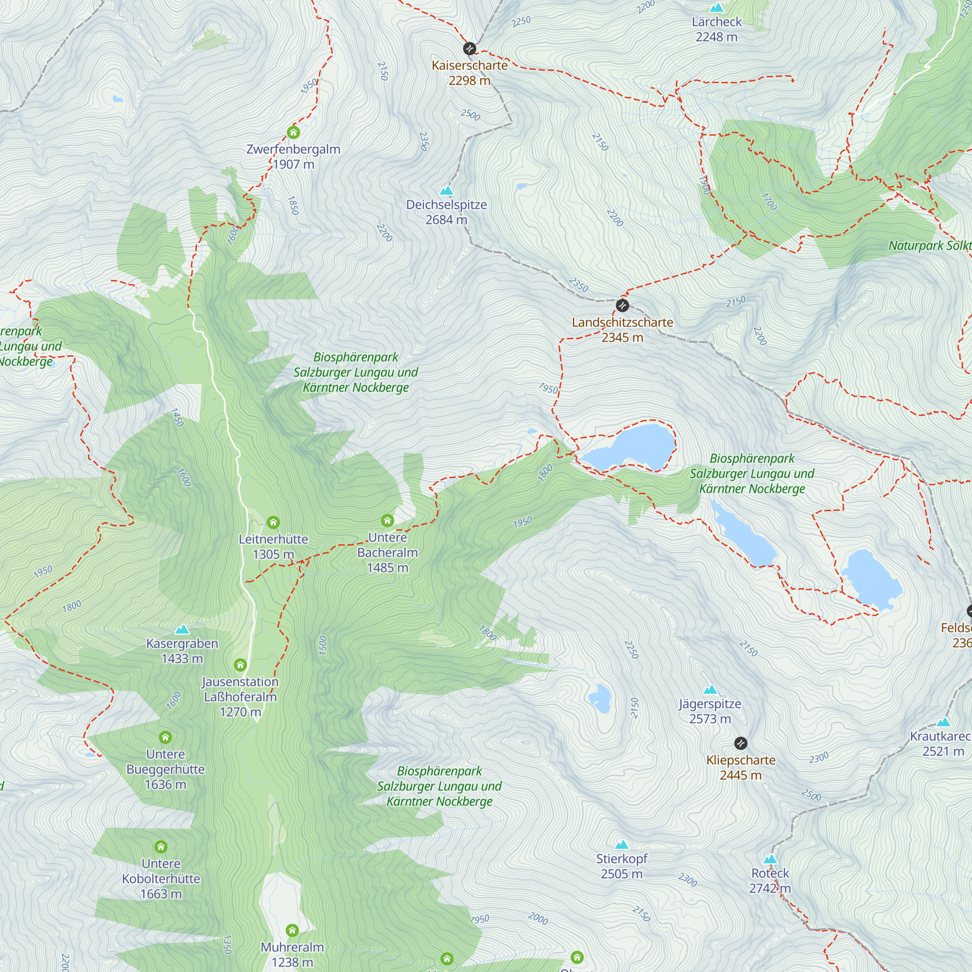 Obere Bacheralm map