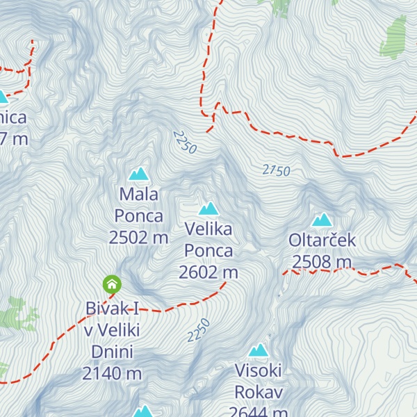 Map of Velika Ponca