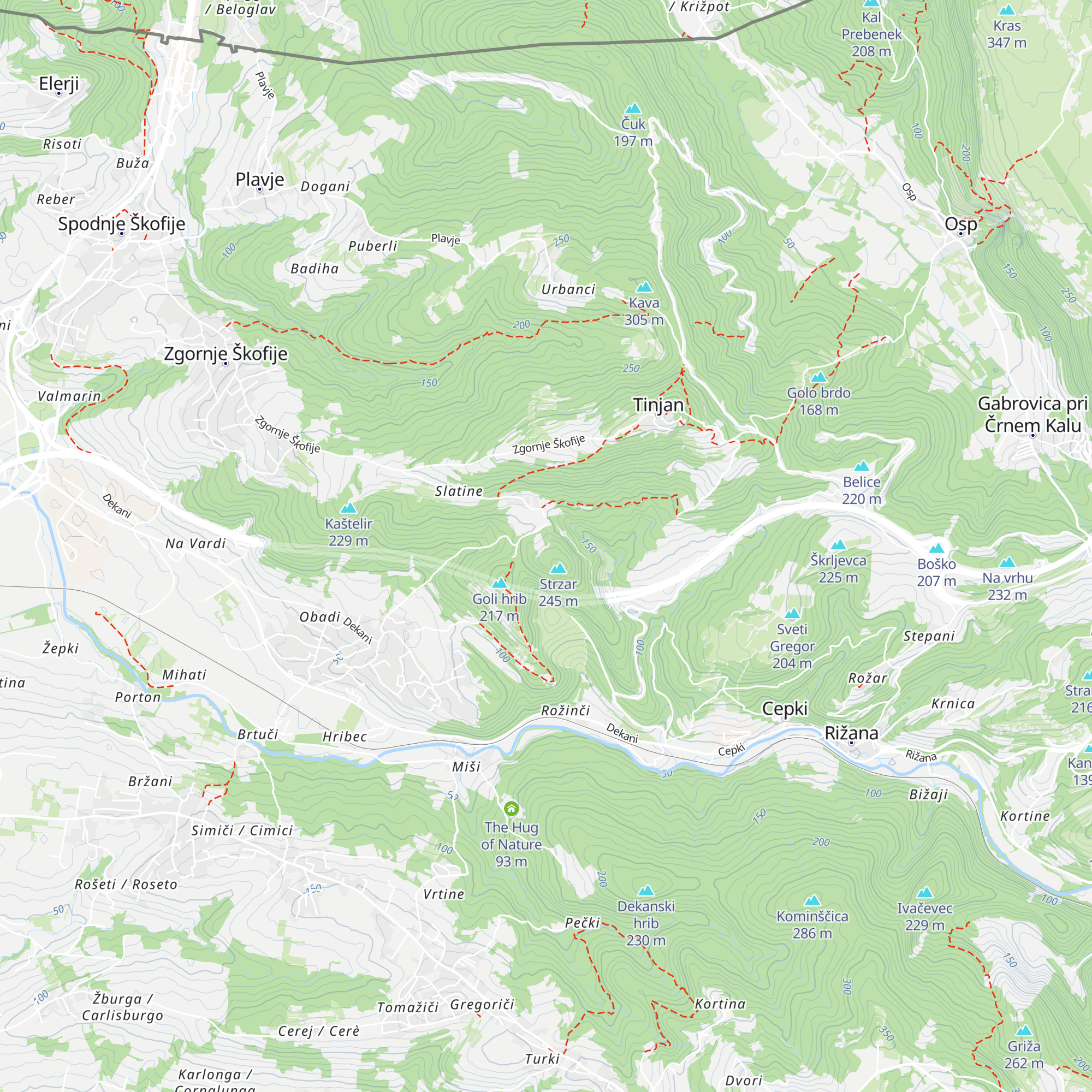 Lovsko zavetišče Kolombar map