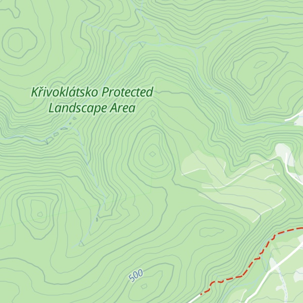 Map of U Tří skalek