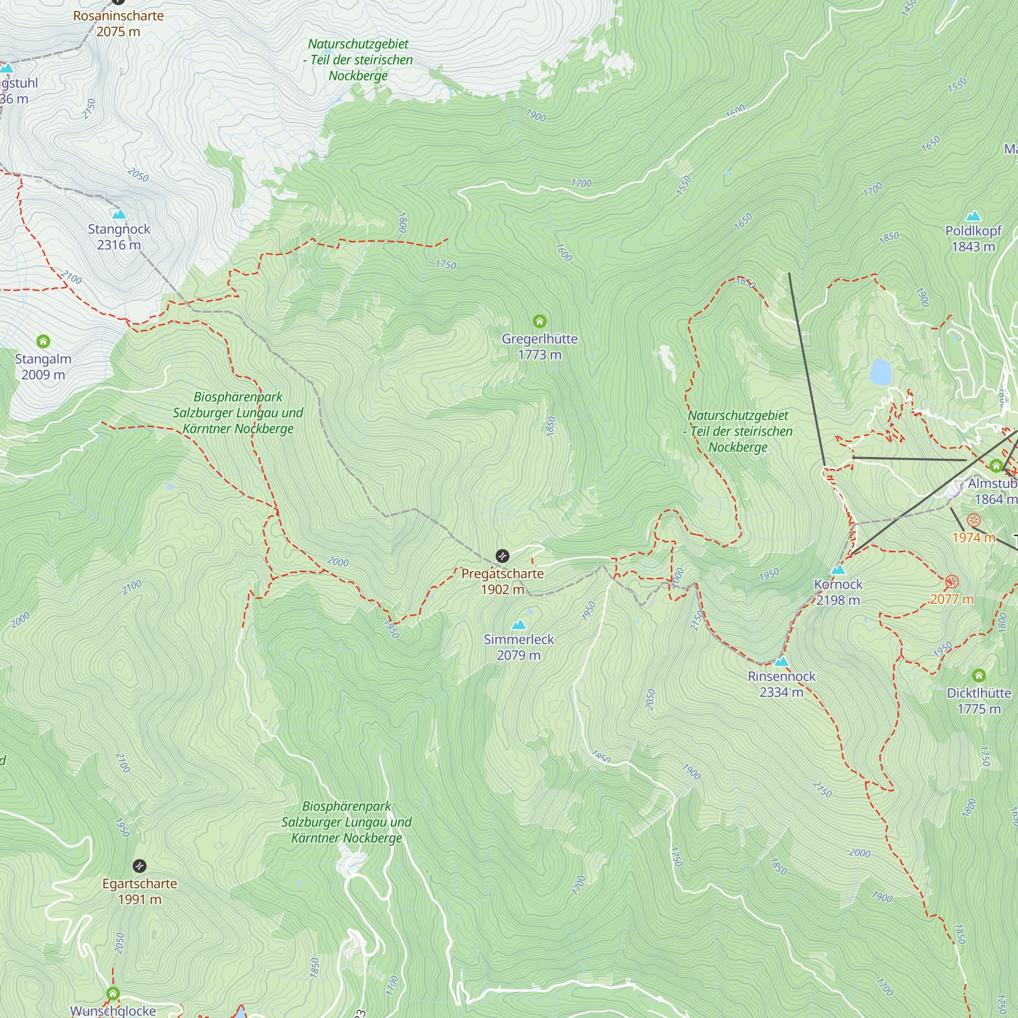 Pregathütte map