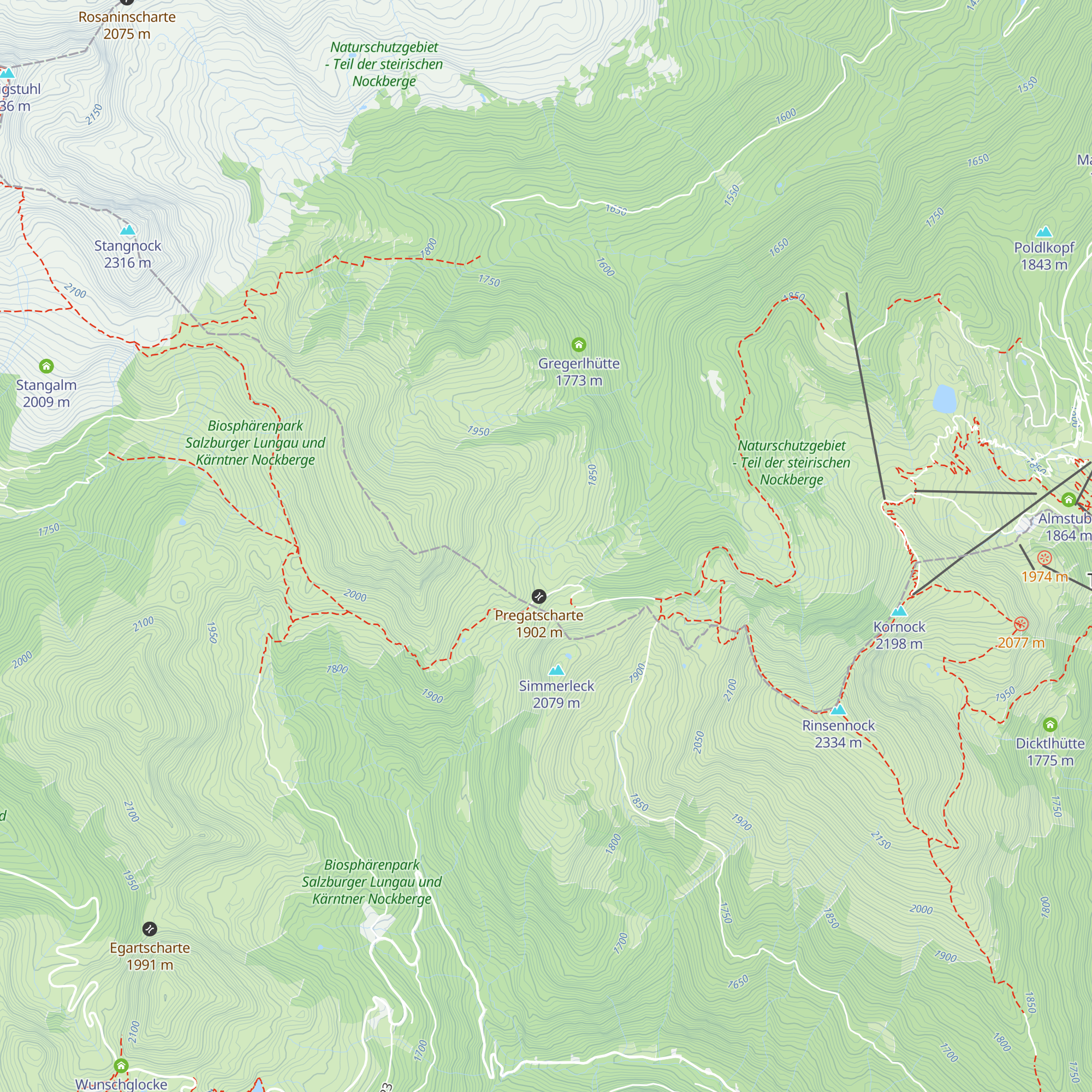 Pregathütte map